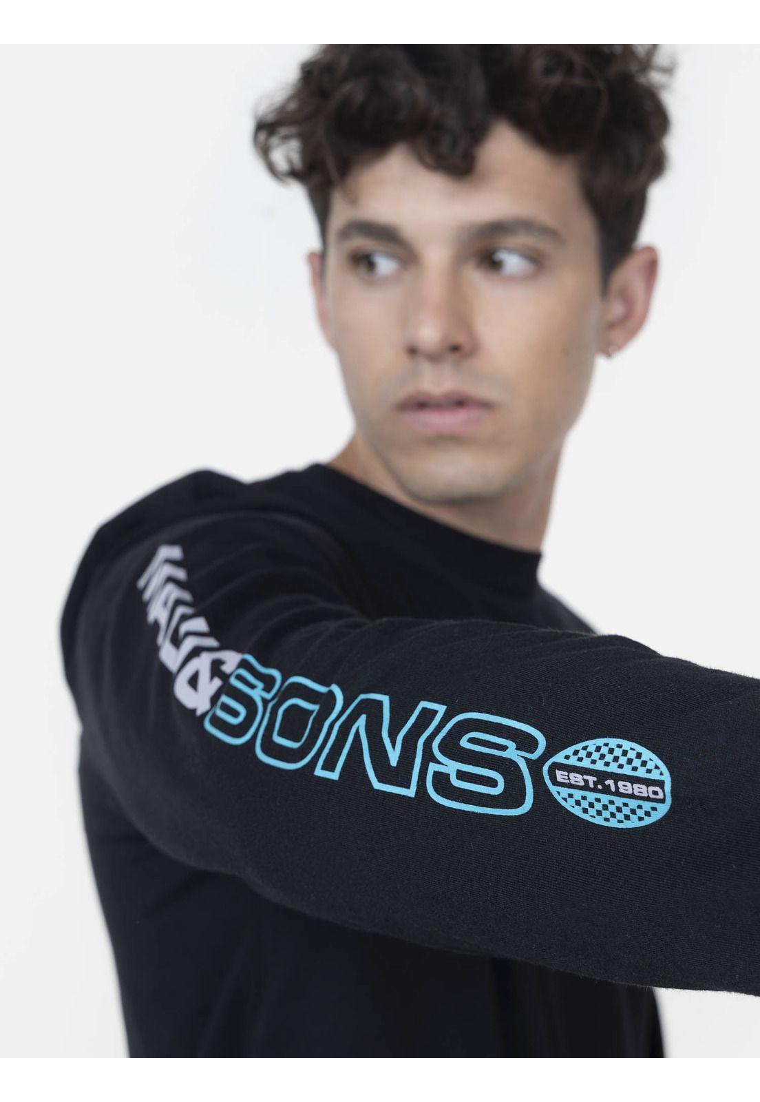 Polera Hombre LOCALS STREET FOOD LS TEE Negro Maui and Sons-2