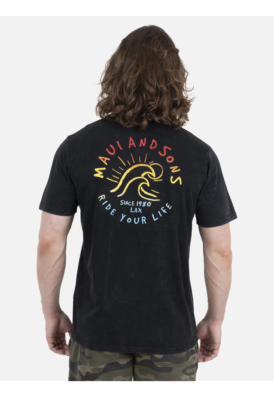 Polera Hombre Negro 5P386-MV22 Maui And Sons-1