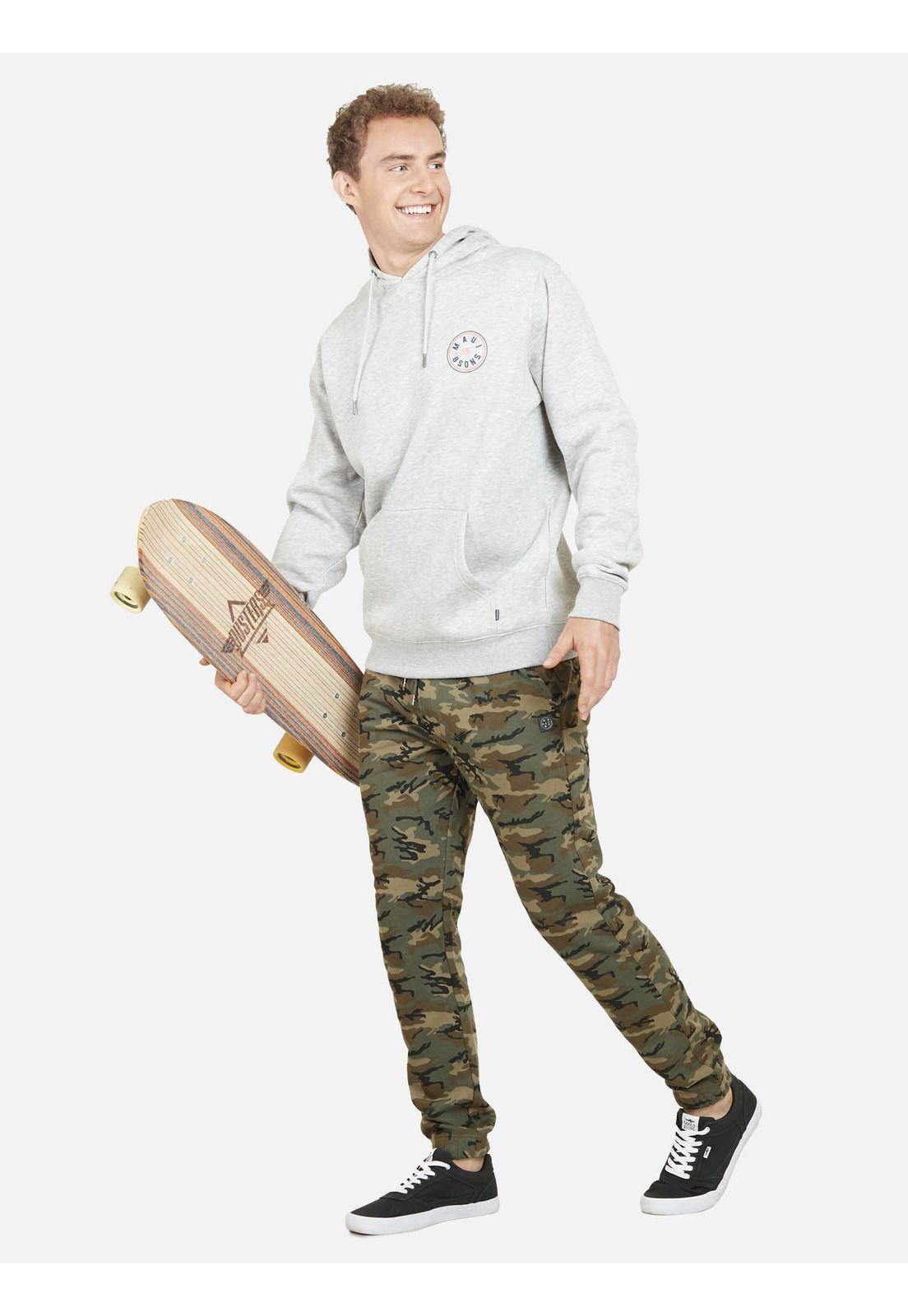 Poleron HEXAGON SURF Hombre Gris Maui and Sons-3