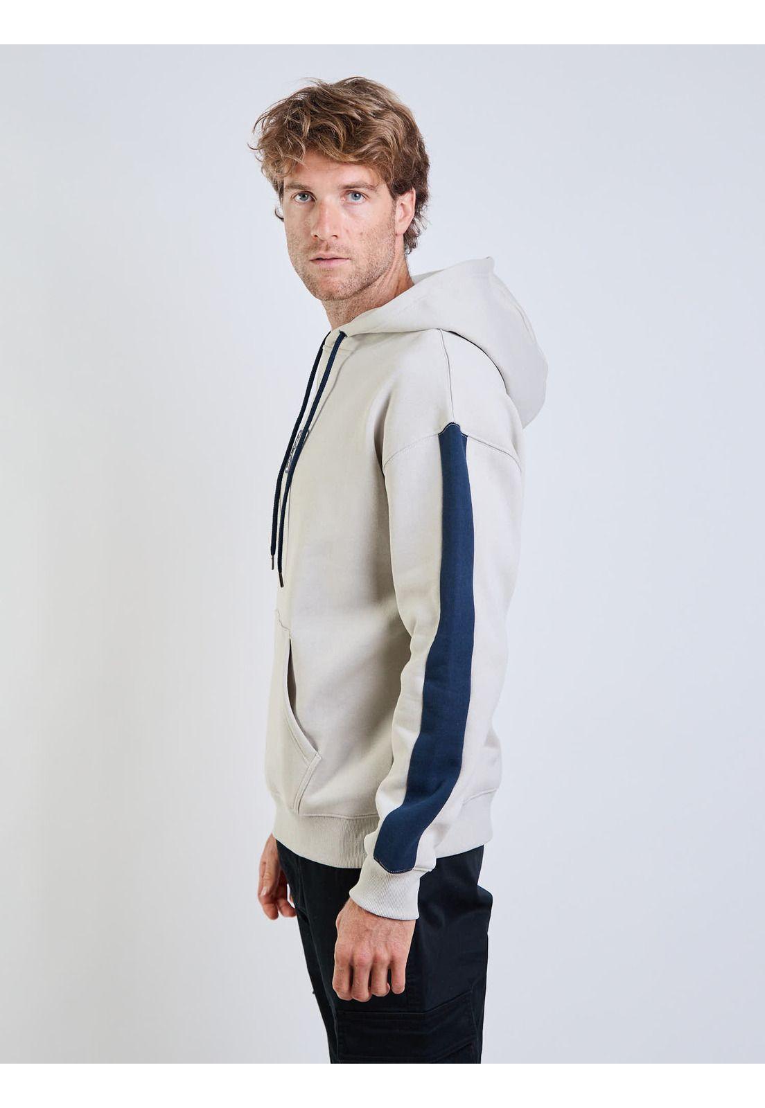 Poleron Canguro Rusty Div. Hoodie Beige Hombre Rusty-5