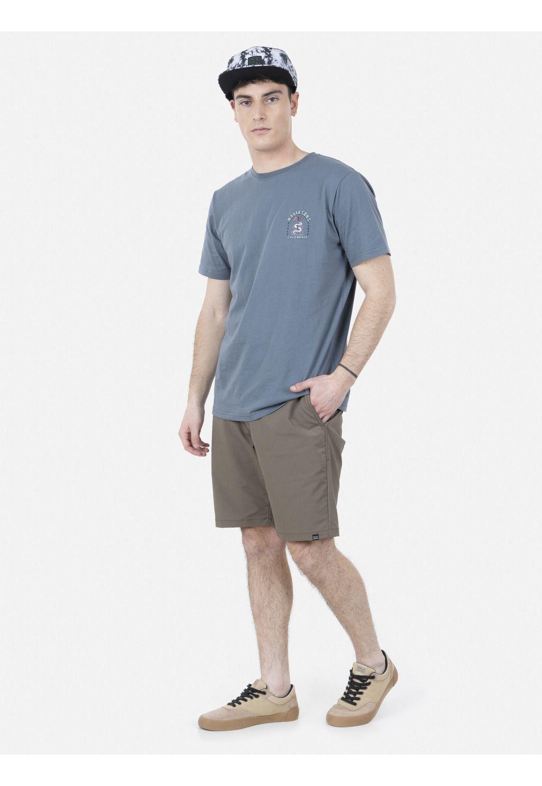 Polera SNAKE & PALM Hombre Gris Maui and Sons-3