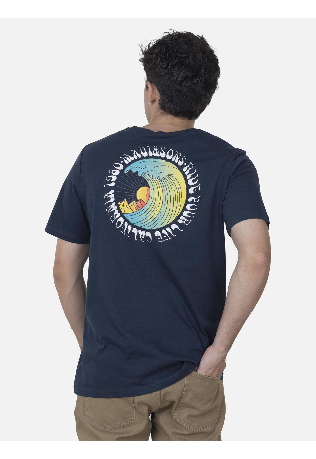 Polera Hombre ELEMENTS SS TEE Azul Marino Maui and Sons-1