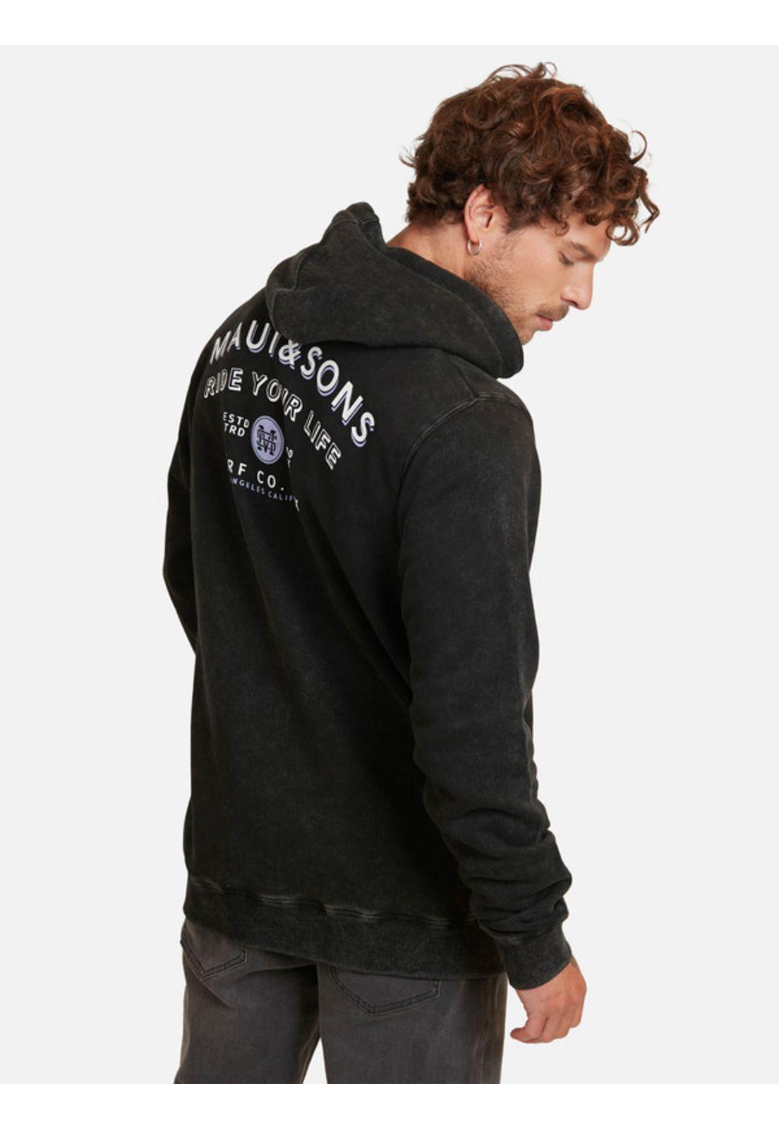 Poleron Ride Tour Life Hombre Negro Maui And Sons-1