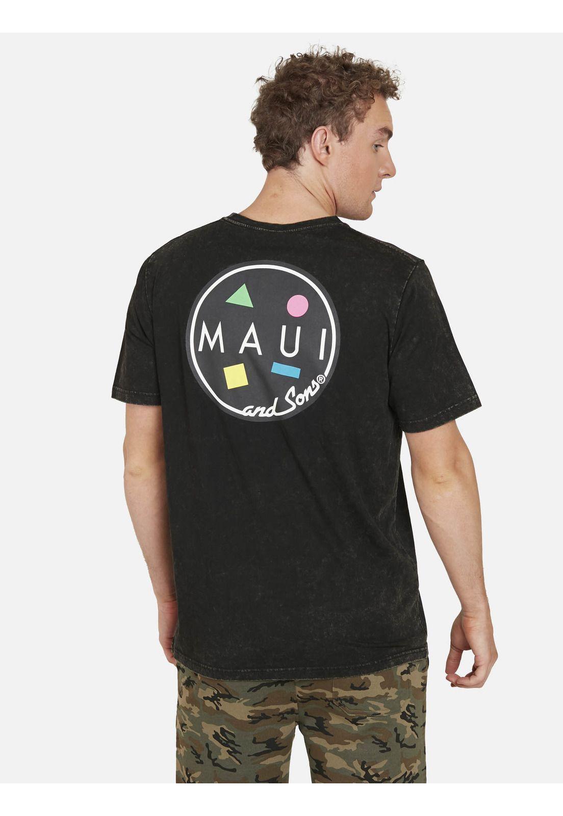 Polera COOKIE DYE Hombre Negro Maui and Sons-1
