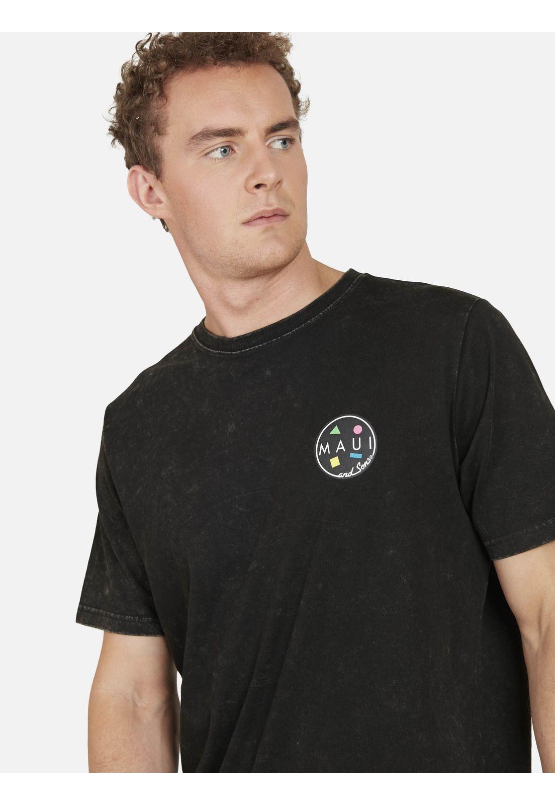 Polera COOKIE DYE Hombre Negro Maui and Sons-2