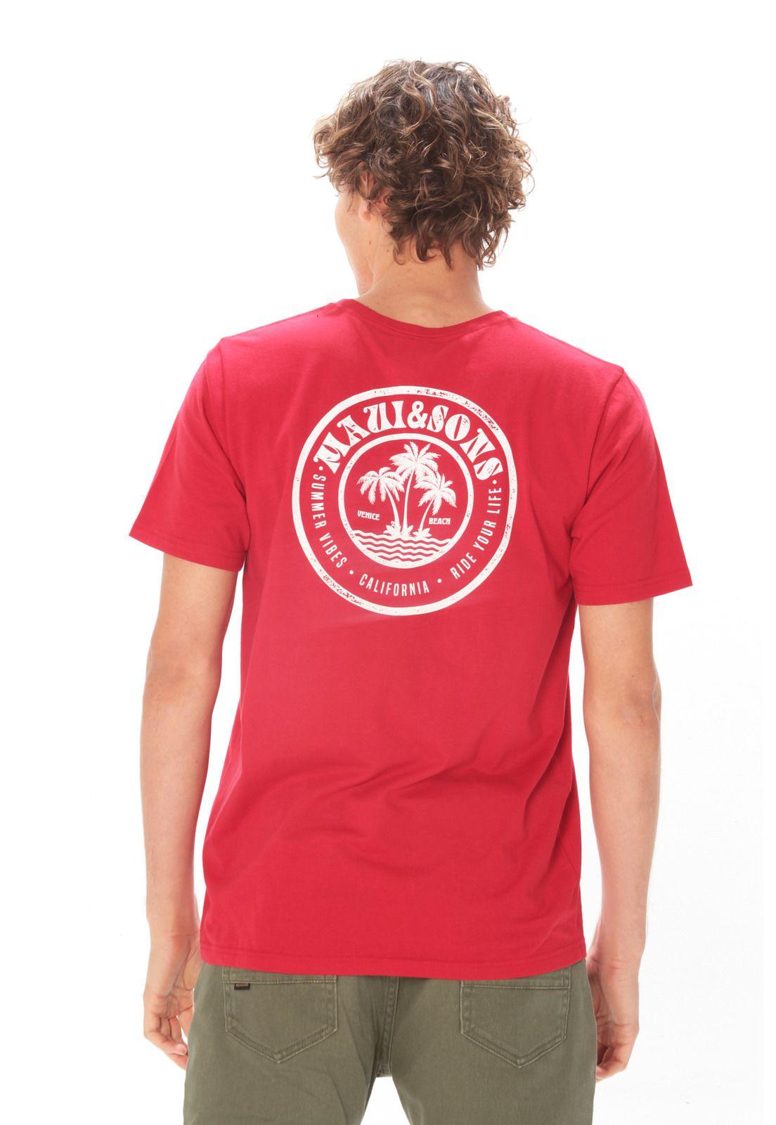 Polera M/C Basica Hombre 5P453-MV21 Rojo-1