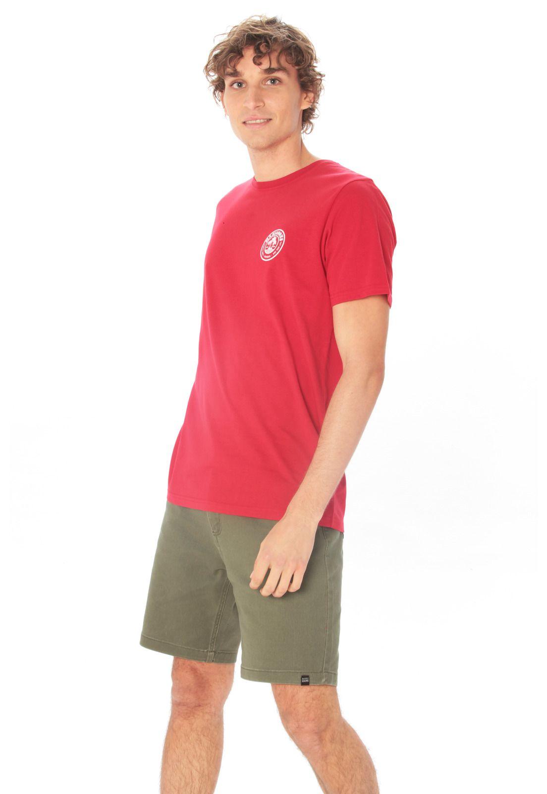 Polera M/C Basica Hombre 5P453-MV21 Rojo-3