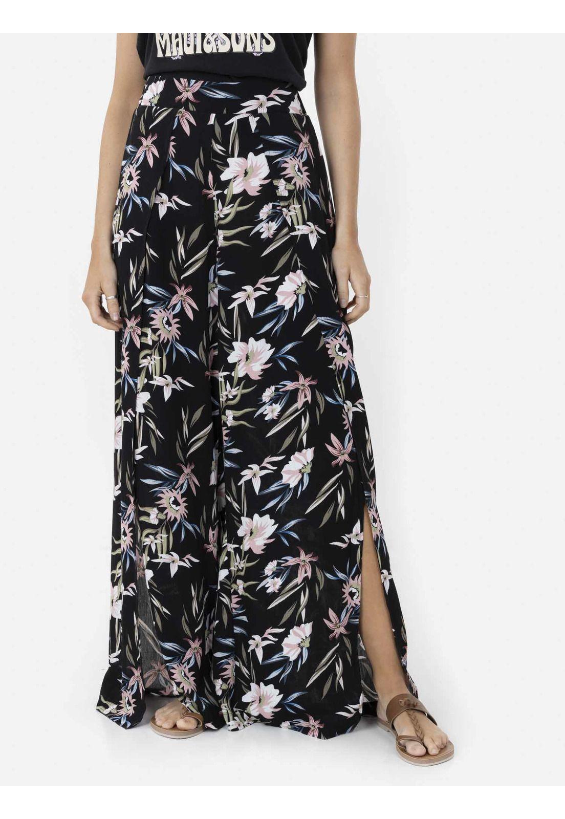 Playero NIGHT FLOWER PANT Mujer Multicolor Maui and Sons-0