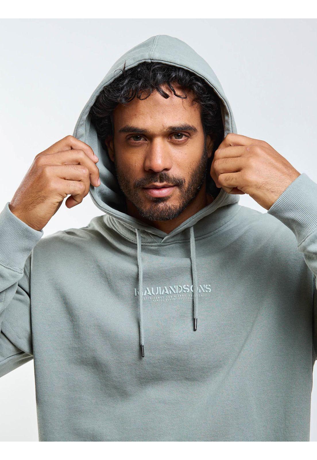 Poleron Canguro Sencil Verde Hombre Maui And Sons-3