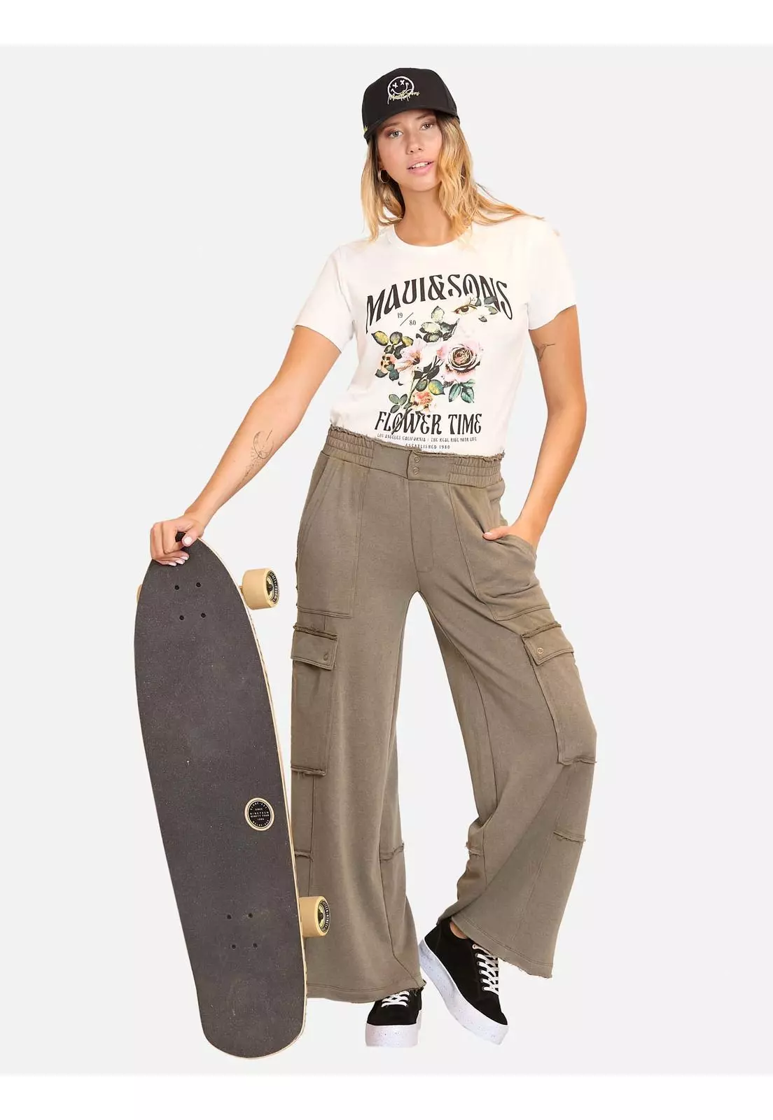 Pantalon Mystical Verde Mujer Maui And Sons-3