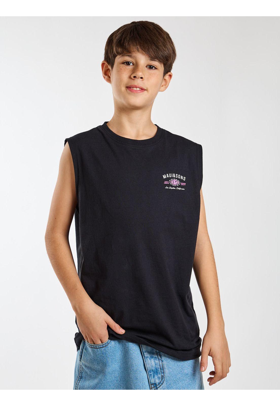 Polera SM Boardwalk Negro Infantil Maui and Sons-0