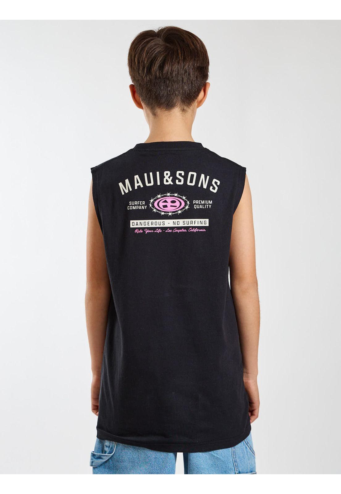 Polera SM Boardwalk Negro Infantil Maui and Sons-1