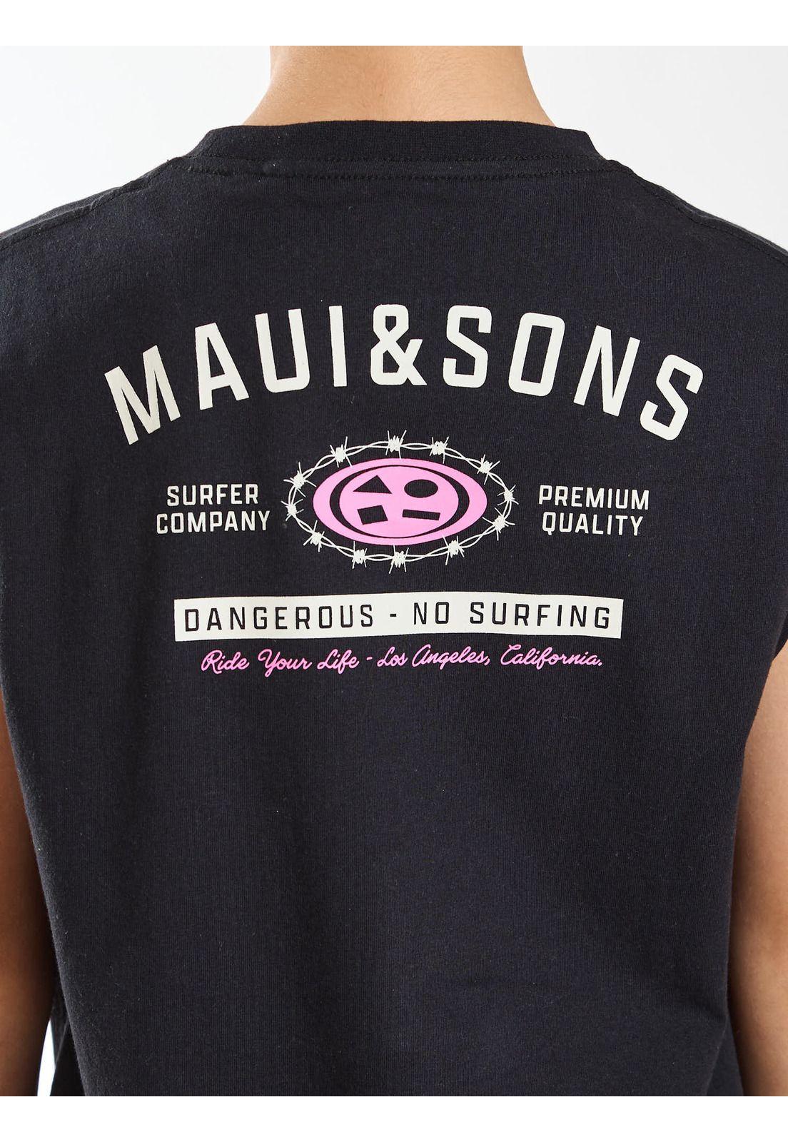 Polera SM Boardwalk Negro Infantil Maui and Sons-3