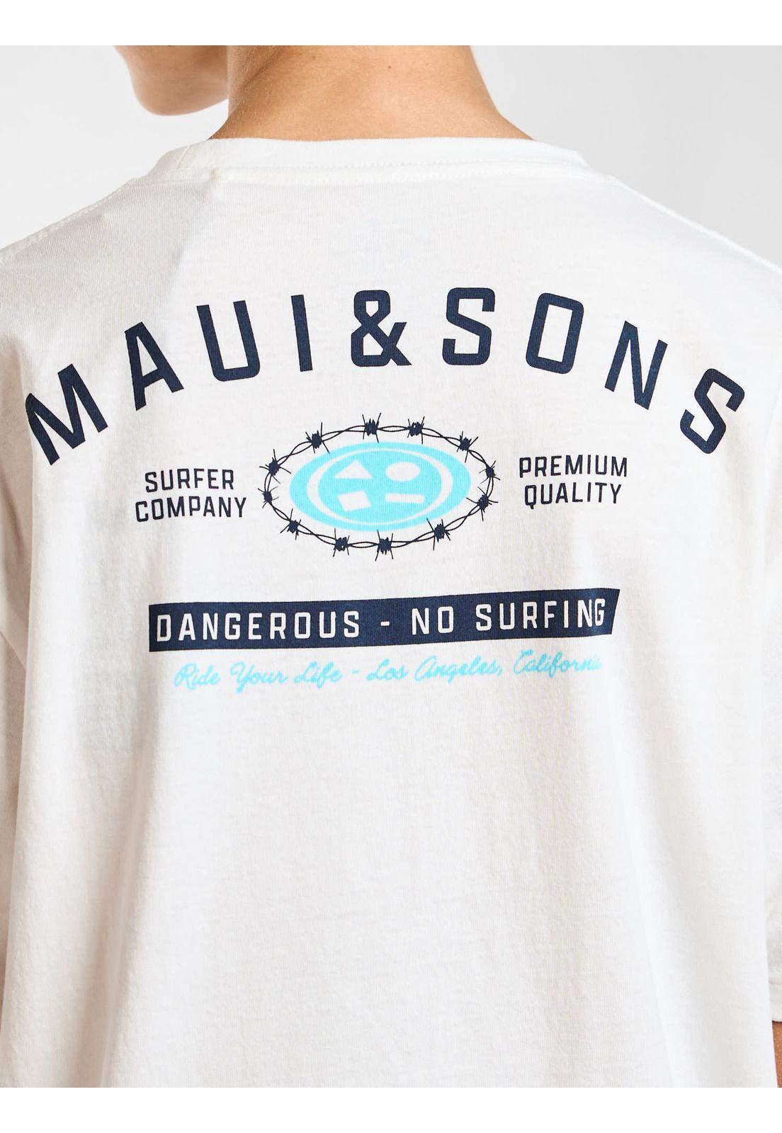 Polera MC Beach Blanco Infantil Maui and Sons-3