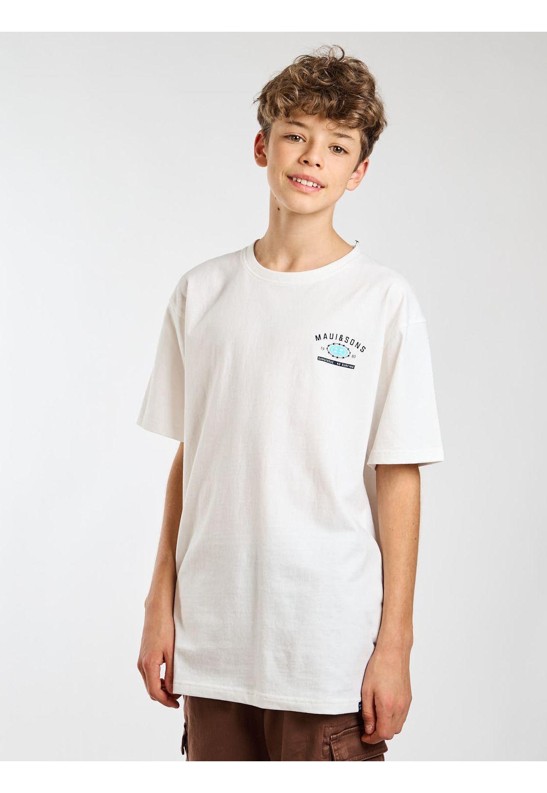 Polera MC Beach Blanco Infantil Maui and Sons-6