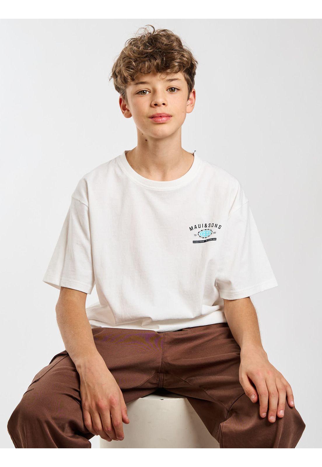 Polera MC Beach Blanco Infantil Maui and Sons-7