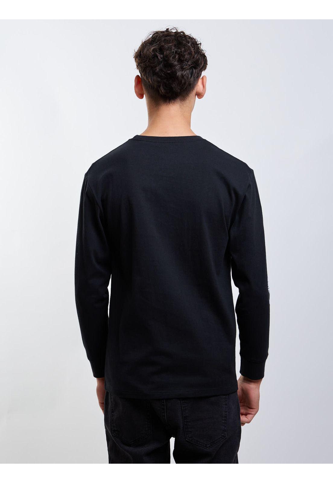 Polera ML Vintage Print Negro Infantil Maui And Sons-1