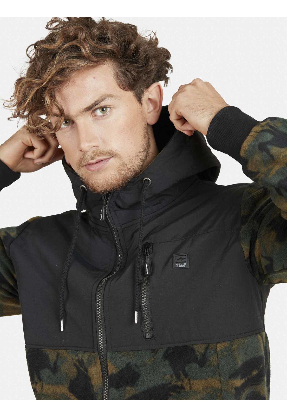 Poleron BRUSH STROKES Hombre Multicolor Maui and Sons-2