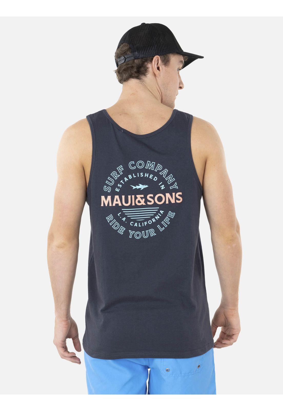Polera SM SHARK ISLAND Hombre Gris Oscuro Maui and Sons-1