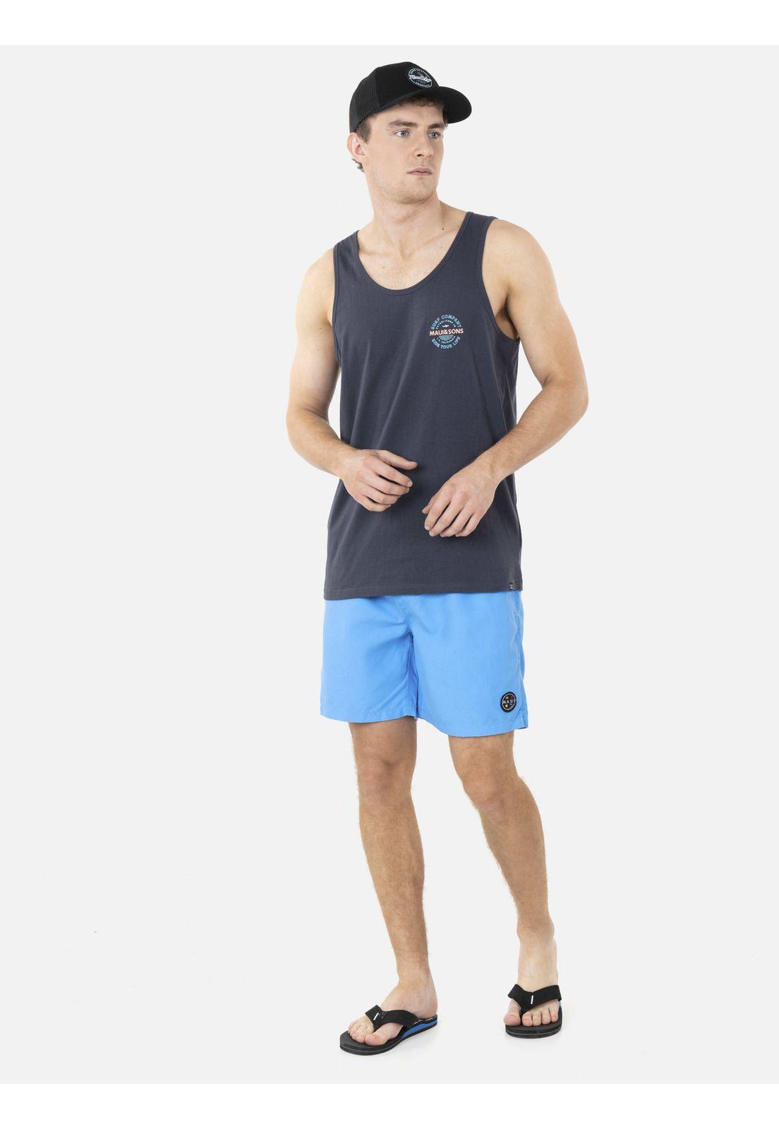 Polera SM SHARK ISLAND Hombre Gris Oscuro Maui and Sons-2