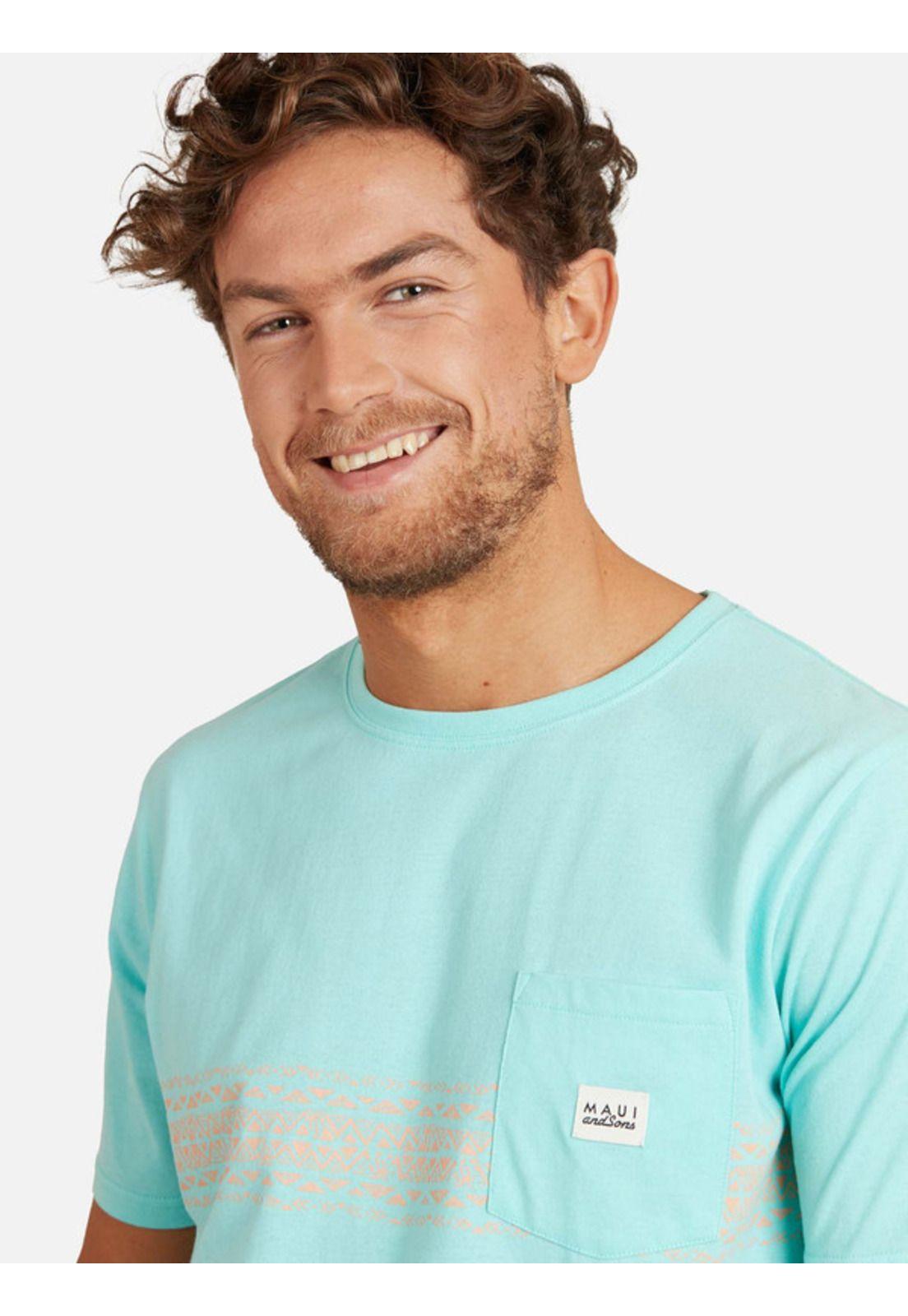 Polera Greca Localized With Pocket Hombre Celeste Maui And Sons-2