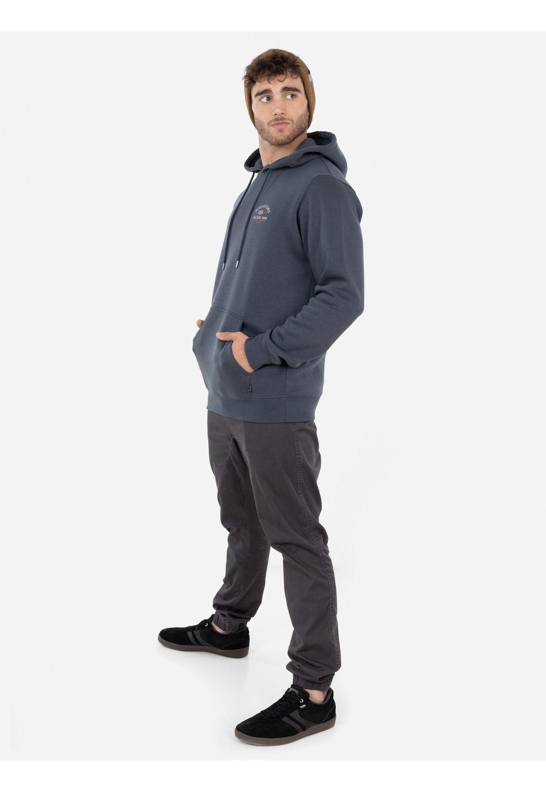 Poleron REAL SURF CO. HOODIES Hombre Gris Maui and Sons-3
