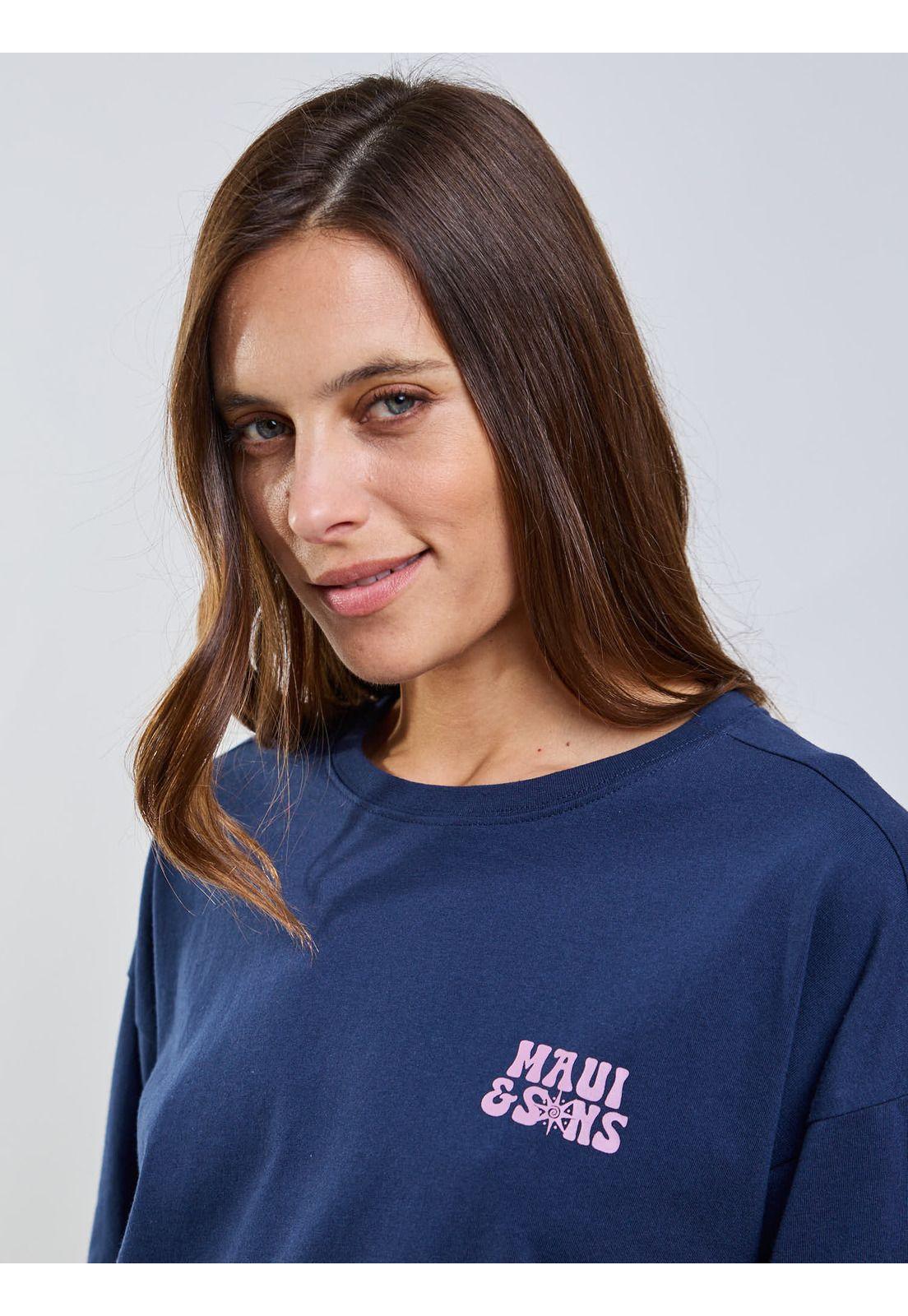 Polera ML Islandia Azul Mujer Maui And Sons-3