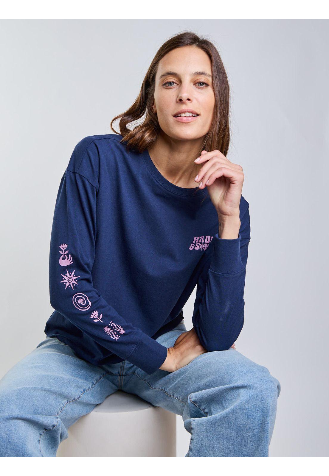 Polera ML Islandia Azul Mujer Maui And Sons-5