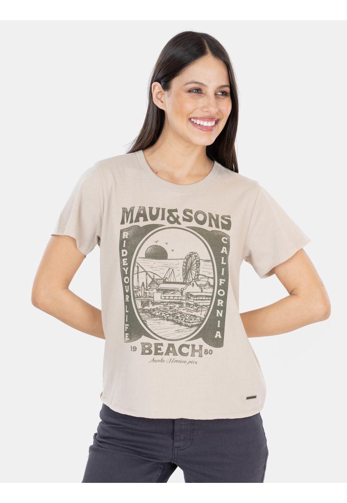 Polera MC Beverly Café Mujer Maui And Sons-0