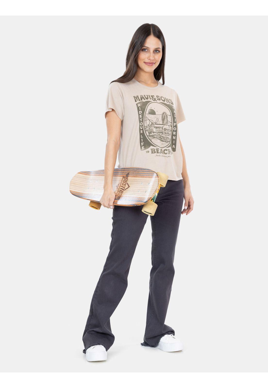Polera MC Beverly Café Mujer Maui And Sons-2