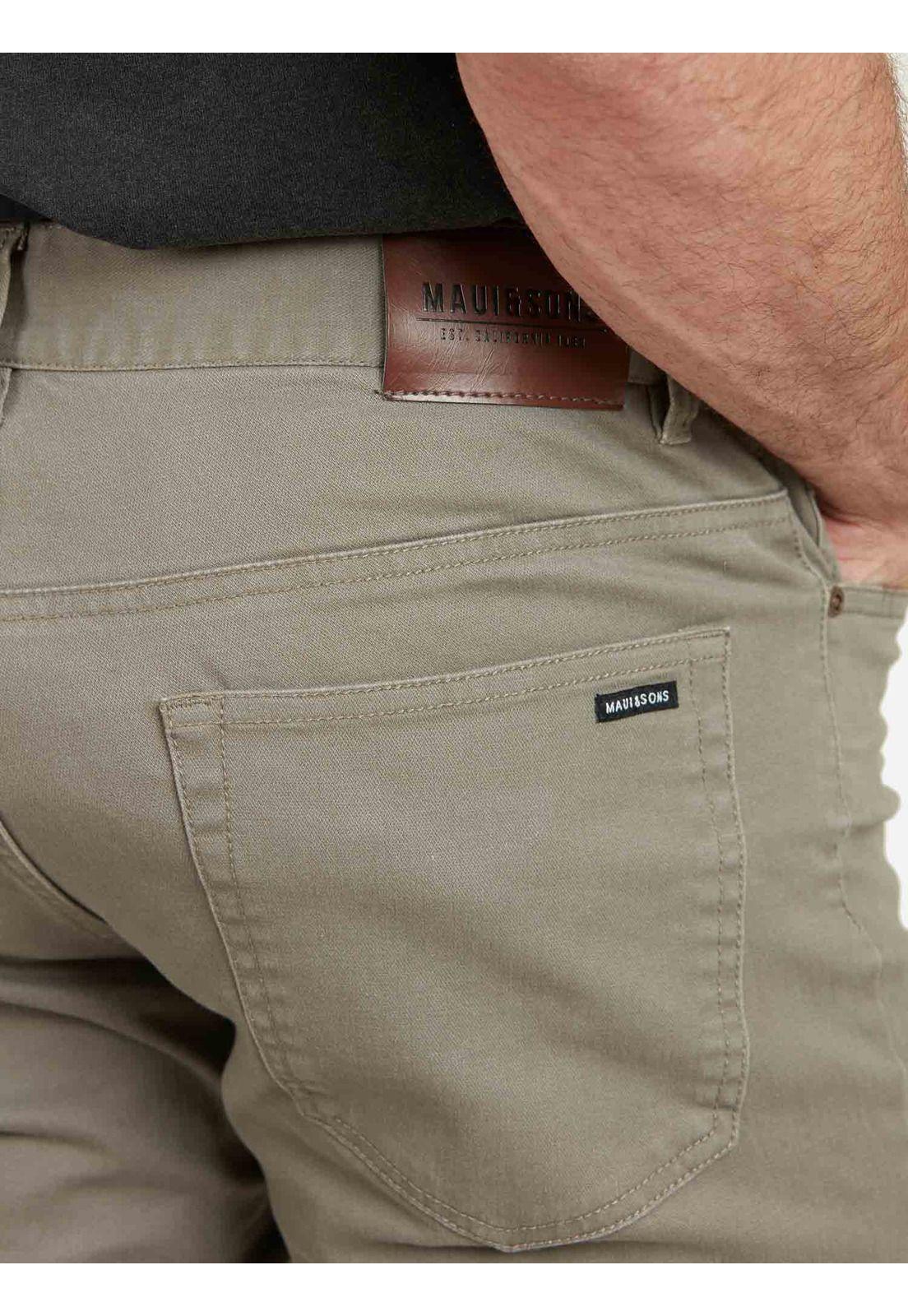 Pantalon Skinny Fit Hombre Verde Maui And Sons-2