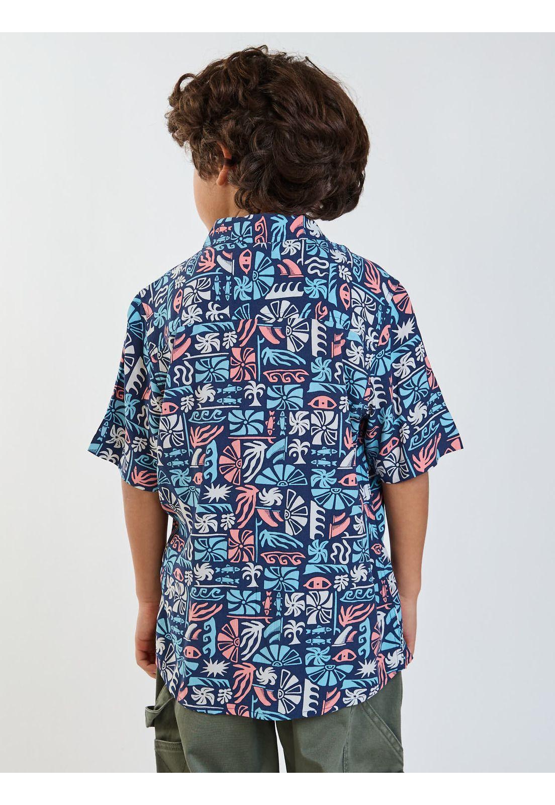 Camisa MC Tropix Multicolor Infantil Maui and Sons-1