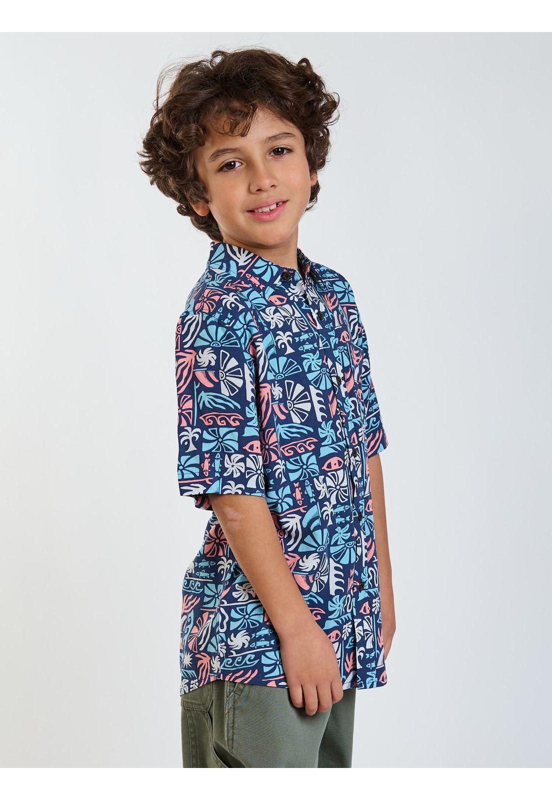 Camisa MC Tropix Multicolor Infantil Maui and Sons-2