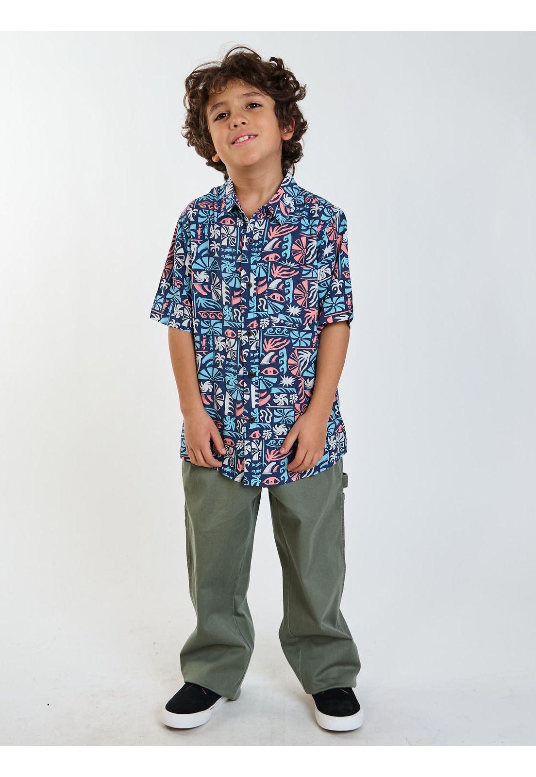 Camisa MC Tropix Multicolor Infantil Maui and Sons-6