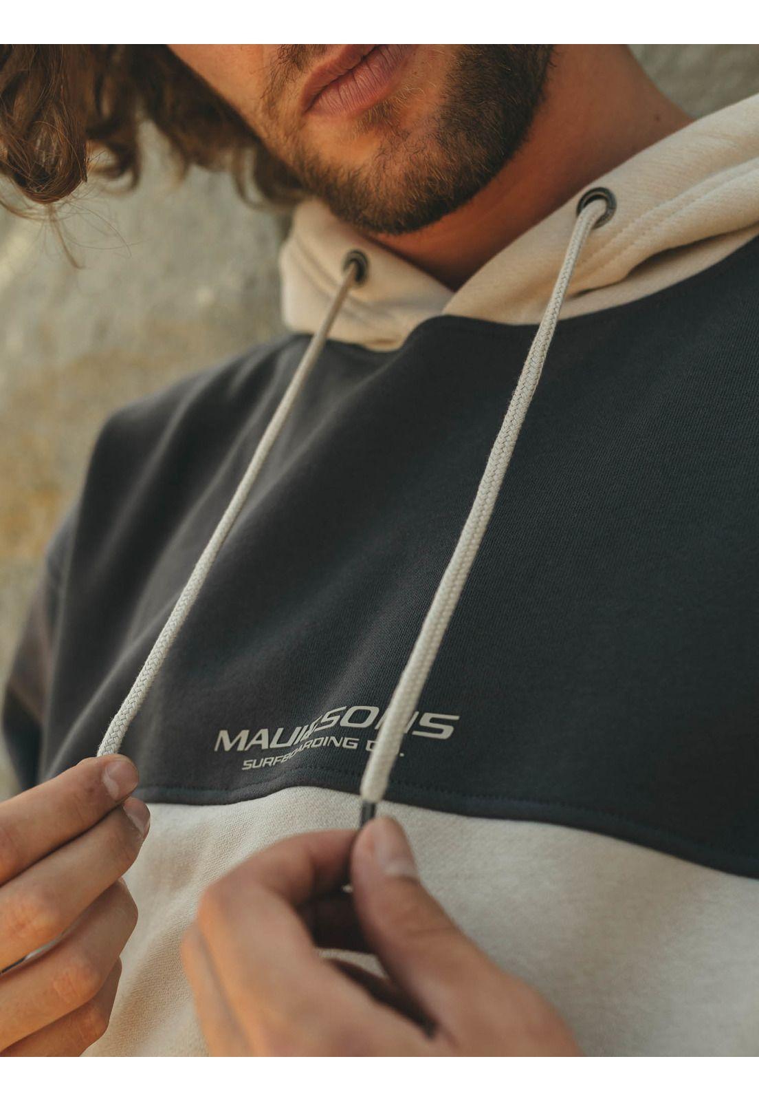 Poleron Canguro Foamix Beige Hombre Maui And Sons-3