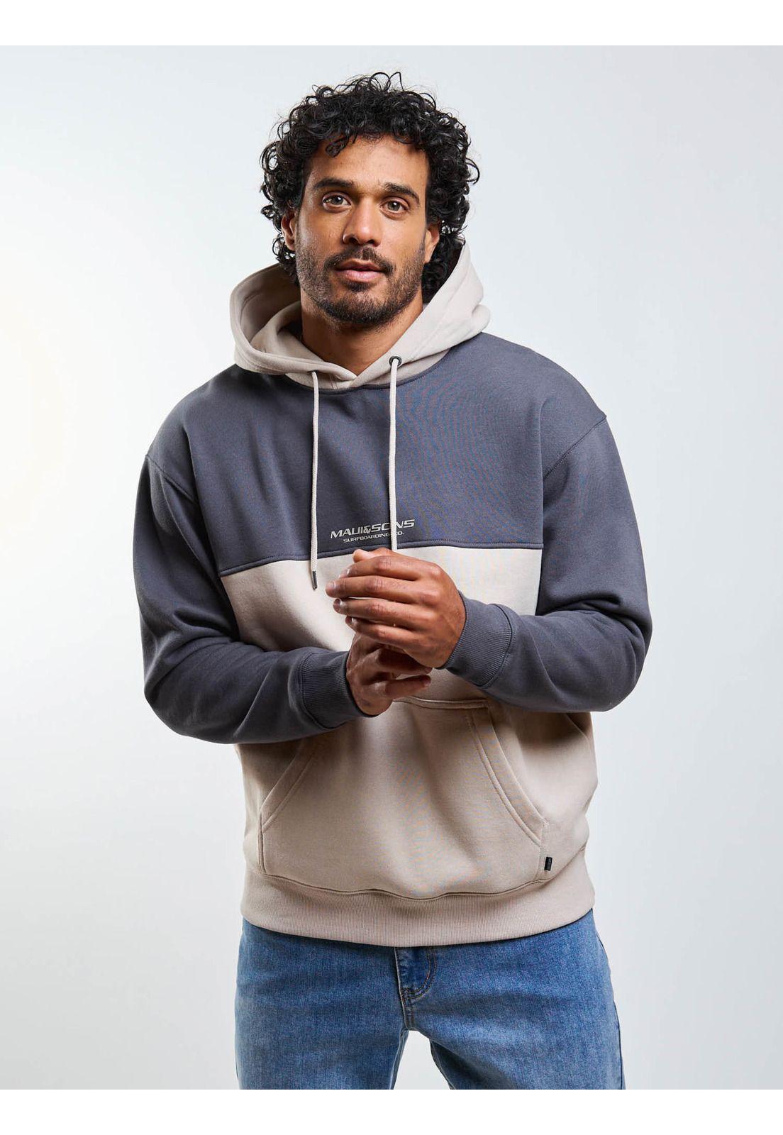 Poleron Canguro Foamix Beige Hombre Maui And Sons-4