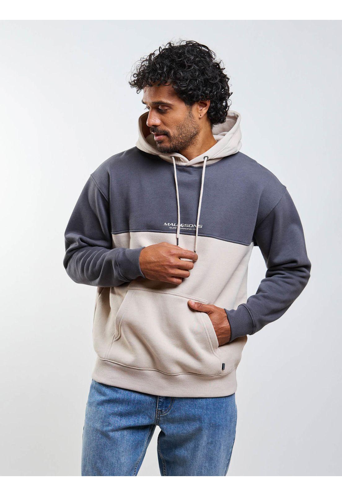 Poleron Canguro Foamix Beige Hombre Maui And Sons-5