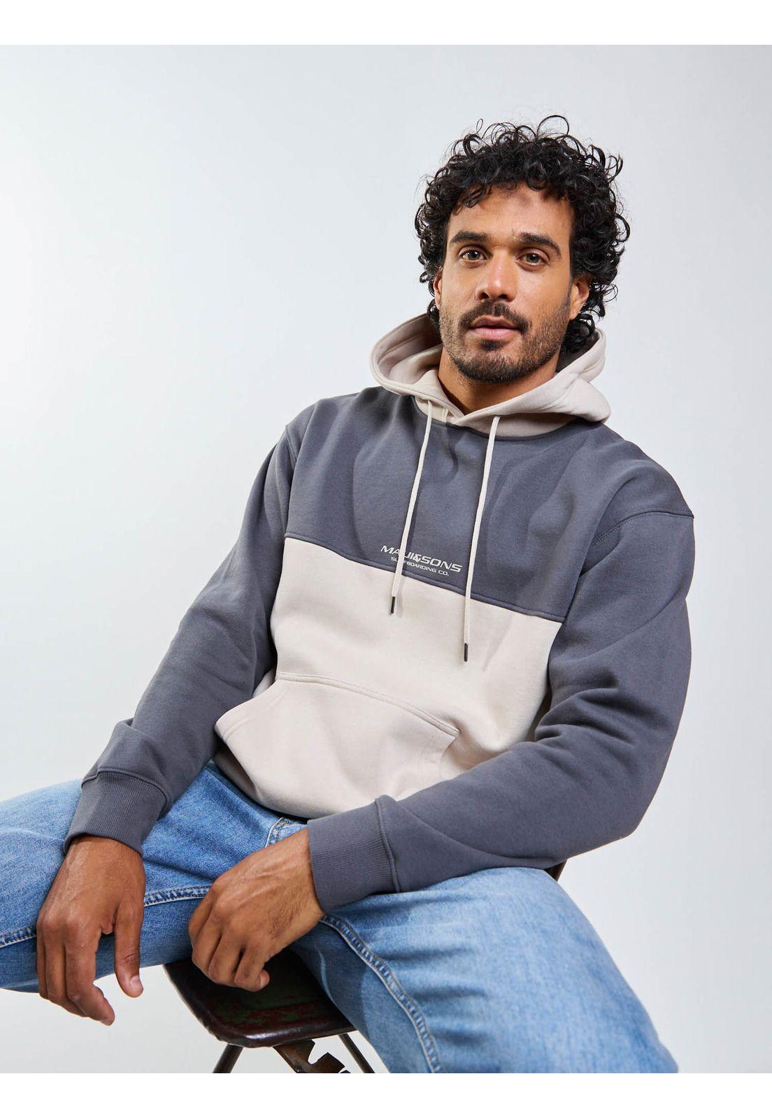 Poleron Canguro Foamix Beige Hombre Maui And Sons-8