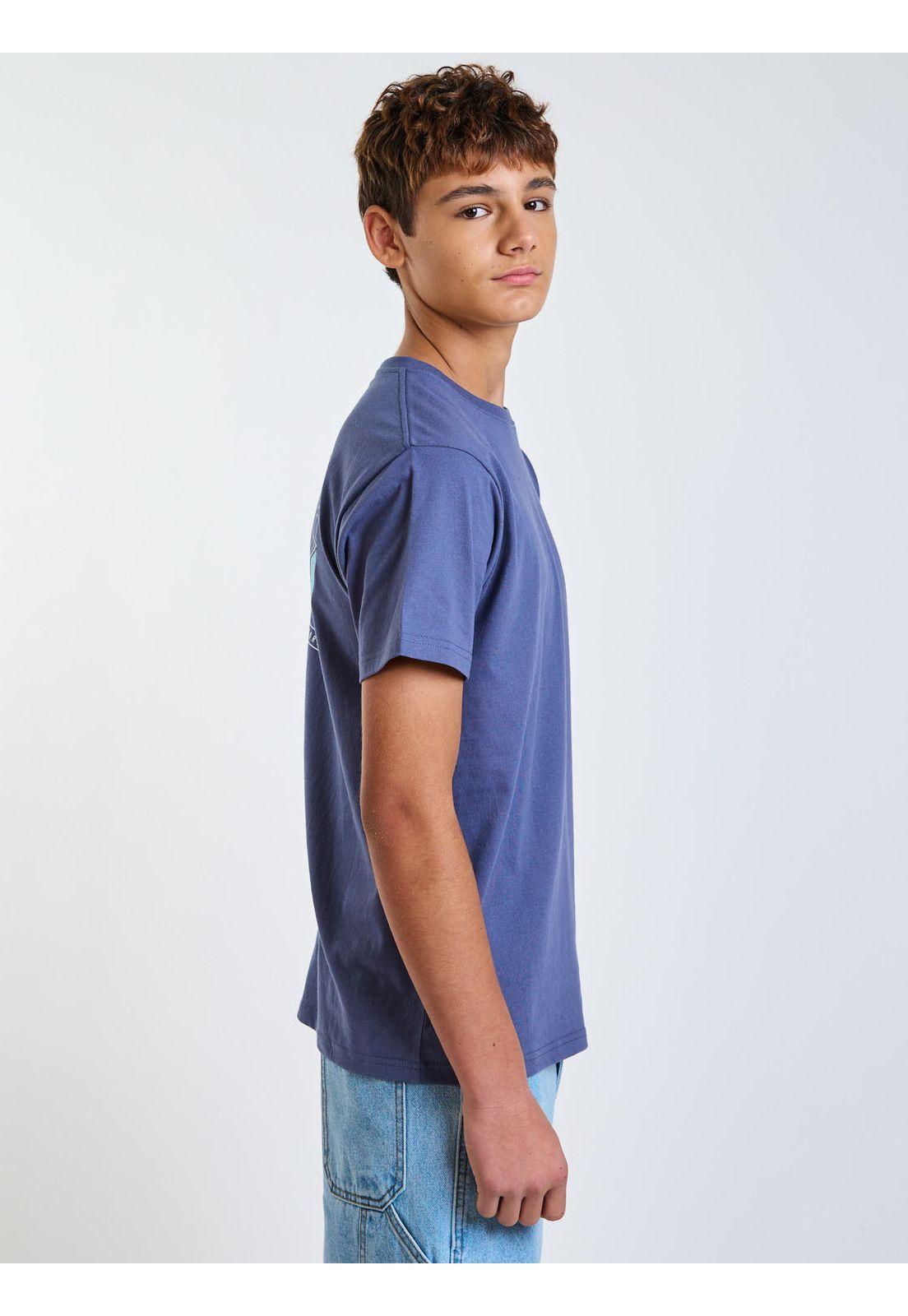 Polera MC Badge Celeste Infantil Maui and Sons-2