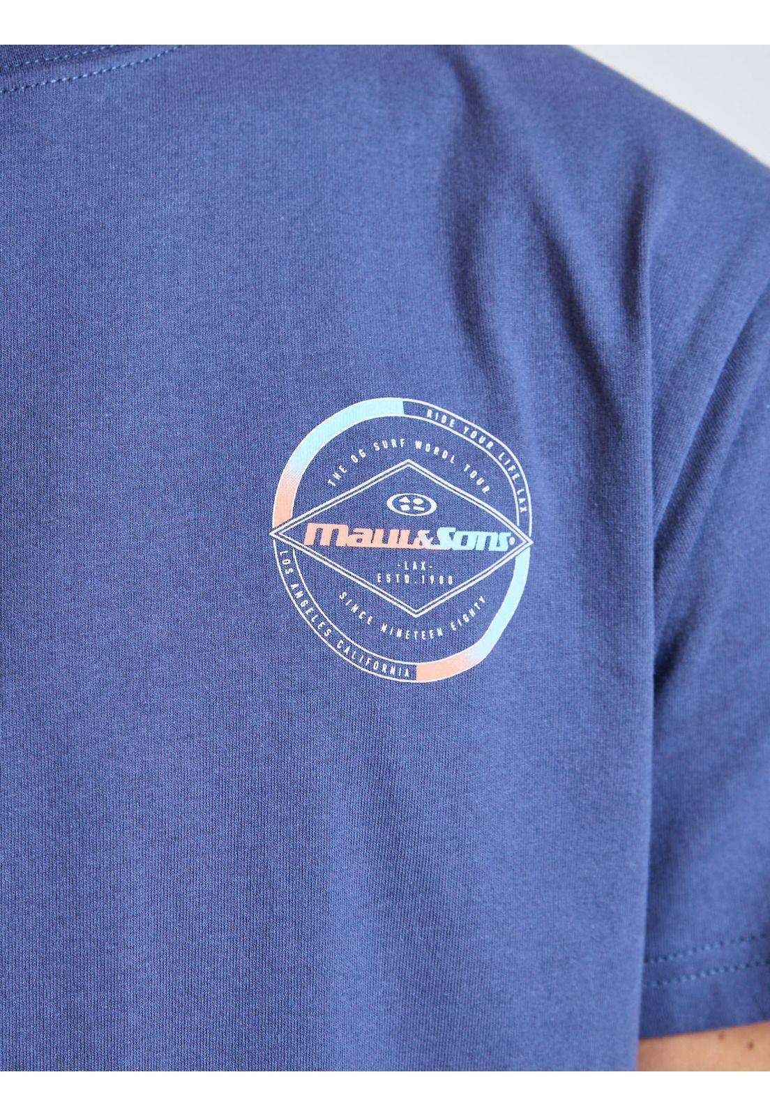 Polera MC Badge Celeste Infantil Maui and Sons-5