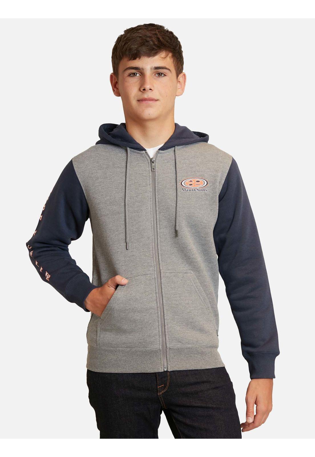 Poleron Pull Over Maui Classic Gris Infantil Maui And Sons-0