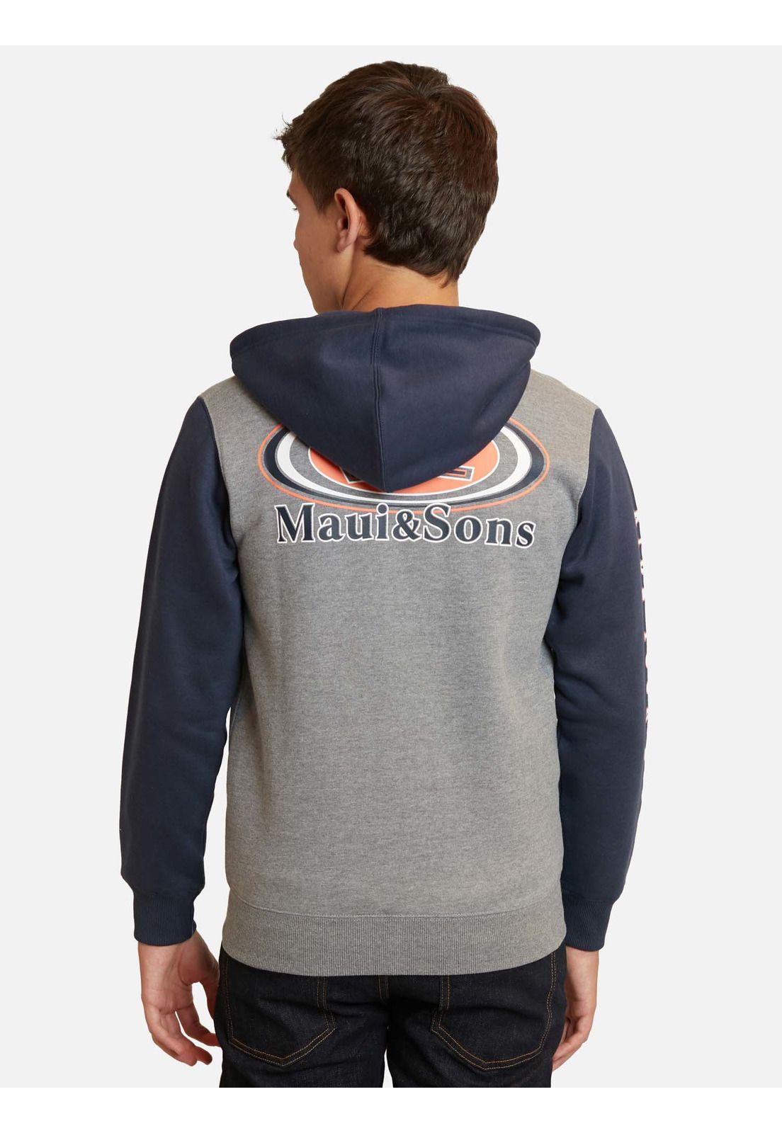 Poleron Pull Over Maui Classic Gris Infantil Maui And Sons-1