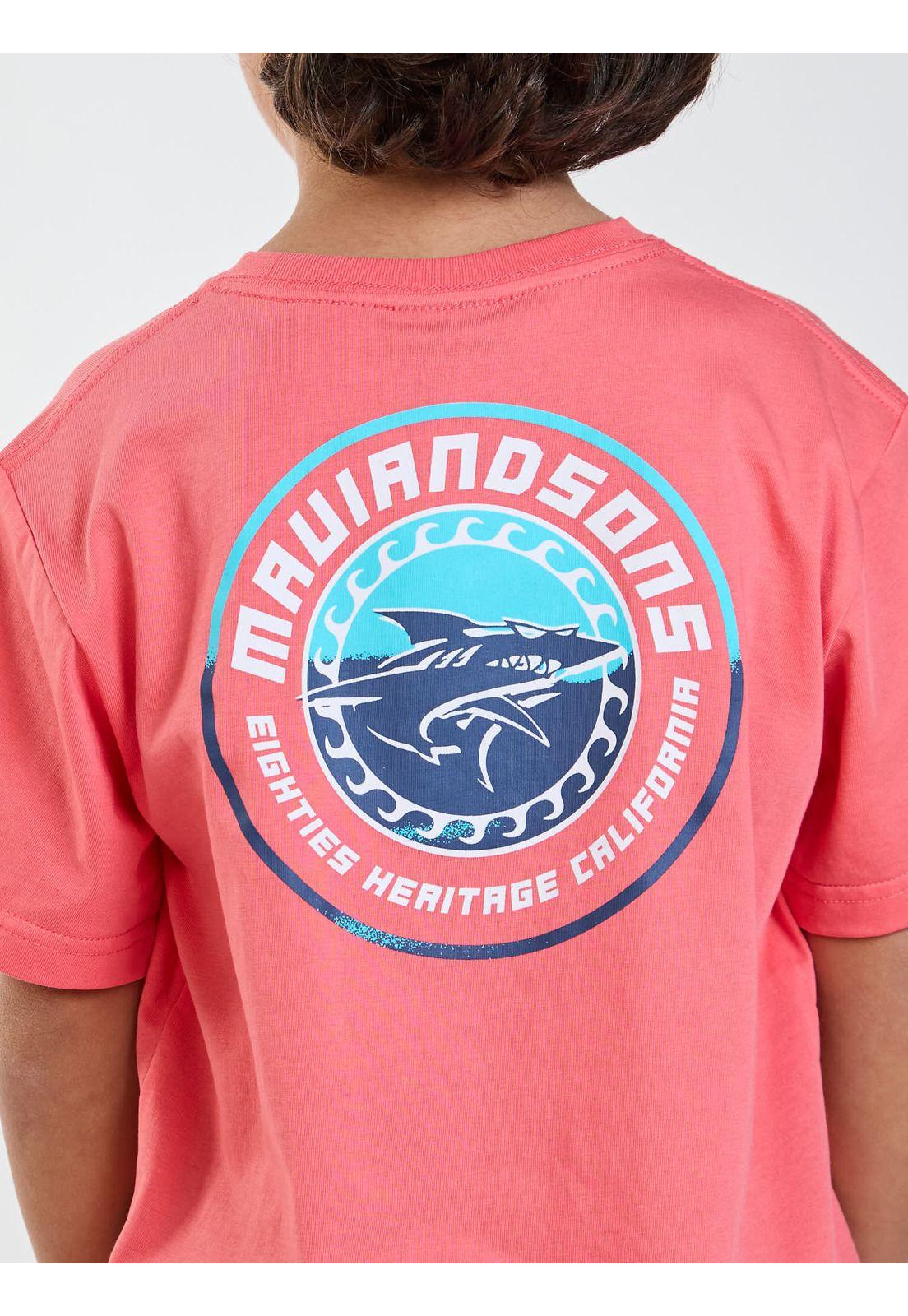 Polera MC Shild Rosado Infantil Maui and Sons-3
