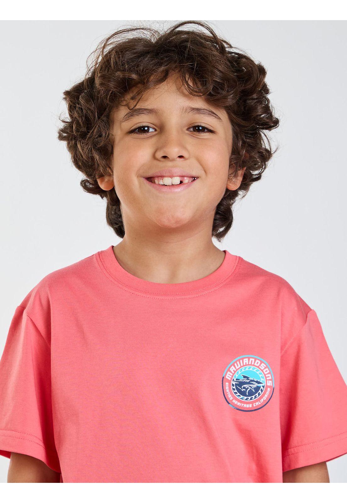 Polera MC Shild Rosado Infantil Maui and Sons-4