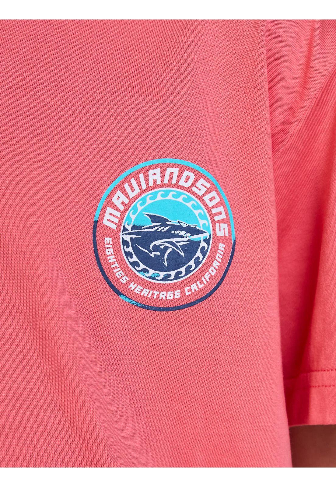 Polera MC Shild Rosado Infantil Maui and Sons-5
