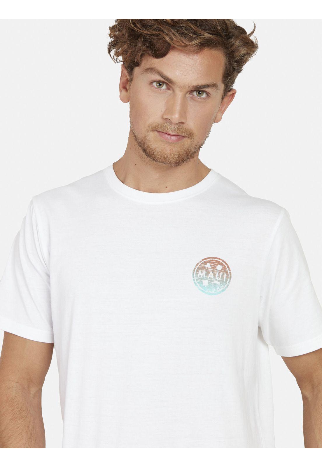 Polera DESTROYED COOKIE Hombre Blanco Maui and Sons-2