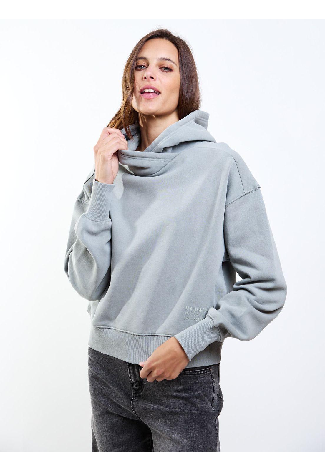 Poleron Canguro Sri Lanka Verde Mujer Maui And Sons-5