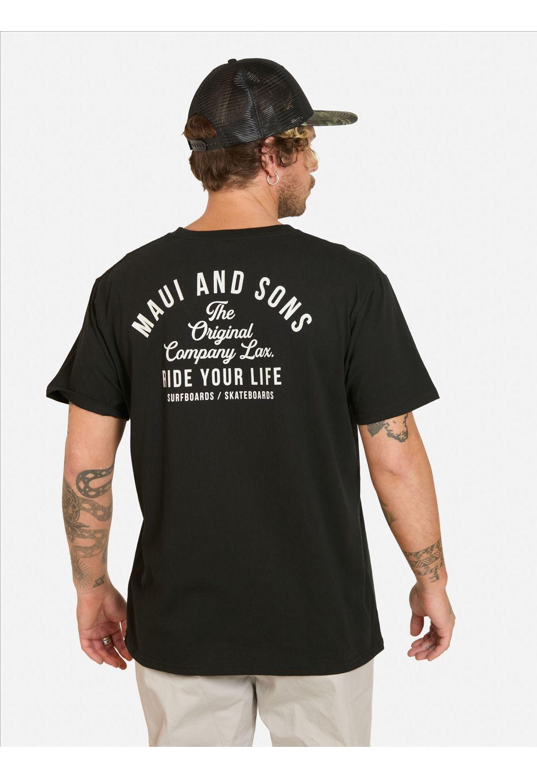 Pack Polera Jockey Tropika Negro Hombre Maui And Sons-1