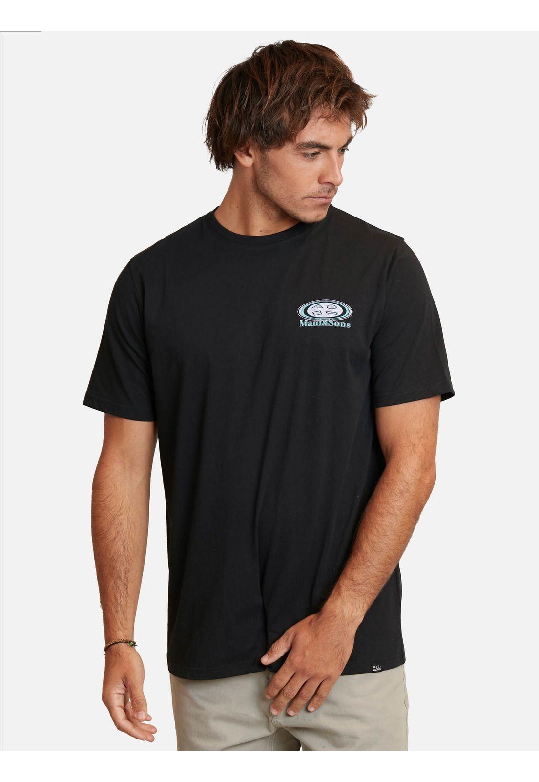 Polera retro logo ss tees Negro Hombre Maui And Sons-0