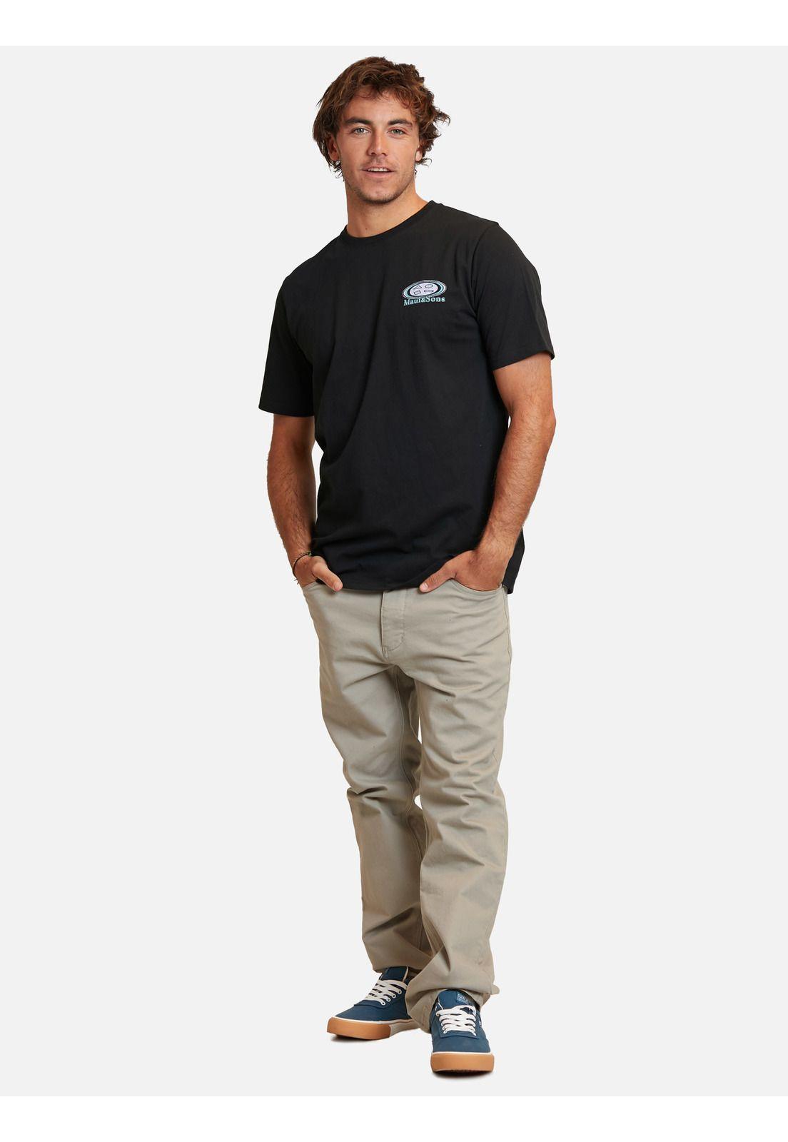 Polera retro logo ss tees Negro Hombre Maui And Sons-3